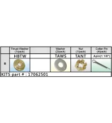 Prop Kit for Pressed in Hub Propeller Honda BF25, BF30 (17062501)