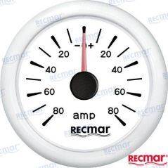 Recmar Ammeter White 80amp
