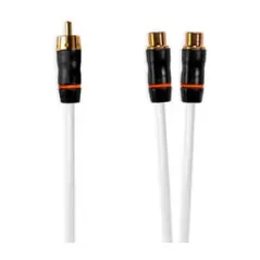 Fusion Performance RCA Cables, Male to Dual Female, 0.9 ft RCA Splitter Cable