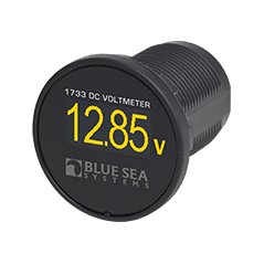 Blue Sea Mini OLED DC Voltmeter - Yellow