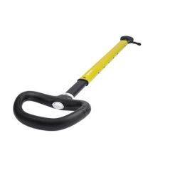 Matt Yellow Asymmetric Handle Tiller Extension with Diabolo universal joint 600-900mm