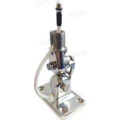 Glomex 4 Way Ratched Mount In Stainless Steel Locking By Clamp Cable Slot Standard Thread 1"X14