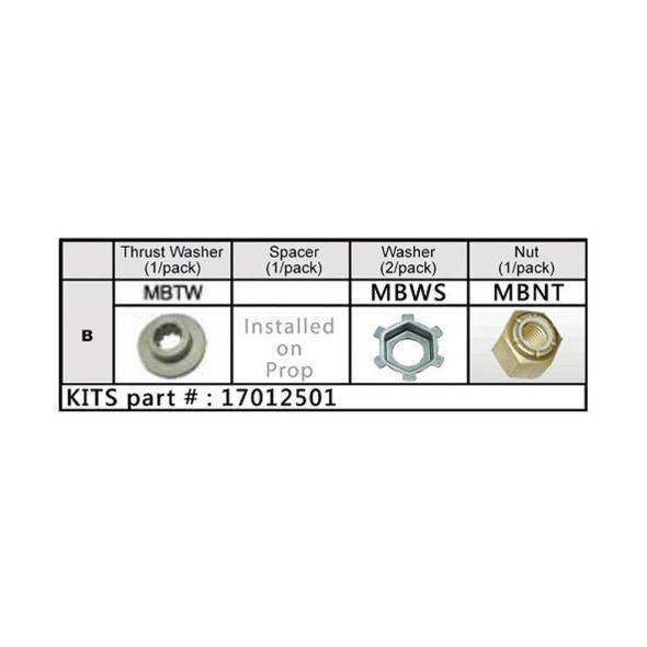 Solas Mercury 9.9-25 HP Rubber Hub Prop Hardware Kit (17012501) product listing