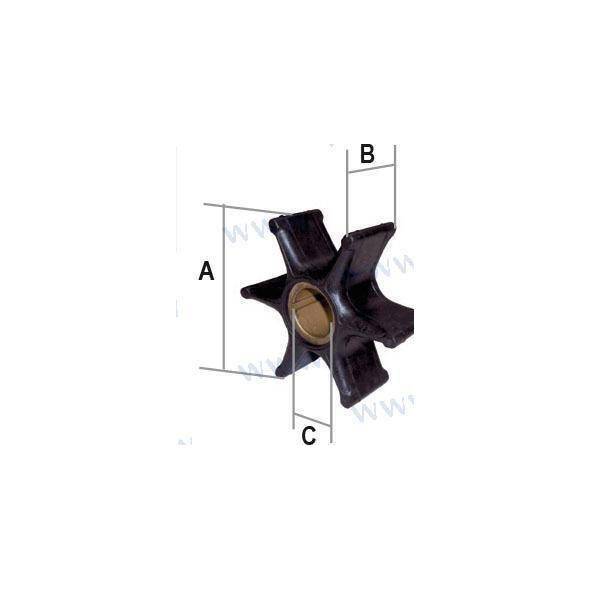 Impeller fits Volvo/Yanmar/Perkins/Onan/Saolas/Vetus 129470-42530, 21213660, 24880190, 09-1027B, 132-0162, 351.11.008