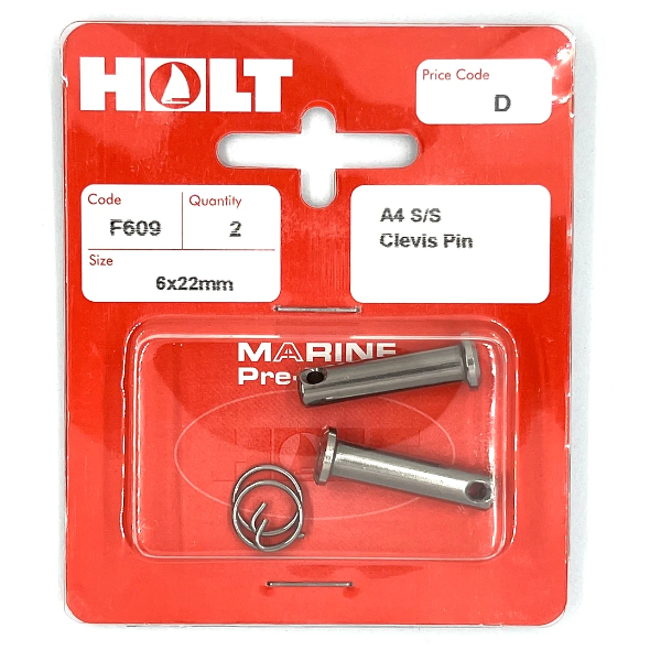 Holt A4 (ais316) Clevis Pins 6 x 22mm